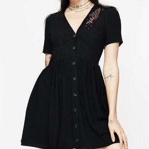 Disturbia foxglove v neck mini dress